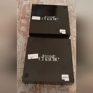 Charming Charlie Black Silver Retro jewelry Boxes